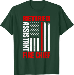 Retired Assistant Fire Chief Retirement Plan Fourth Of July T-Shirt - T-Shirt | Forest