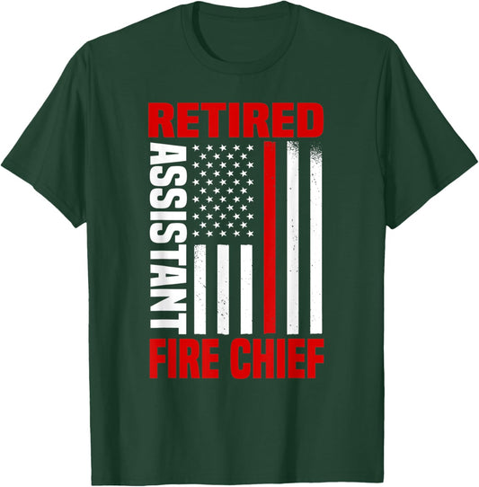 Retired Assistant Fire Chief Retirement Plan Fourth Of July T-Shirt - T-Shirt | Forest