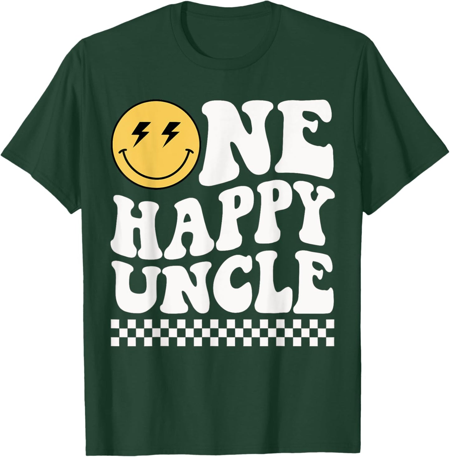 One Happy Dude Uncle] 1st Birthday Family Matching T-Shirt - T-Shirt | Forest