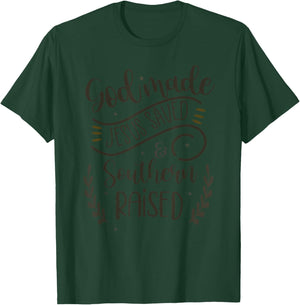 God Made Jesus Saved Southern Raised Religious T-Shirt - T-Shirt | Forest