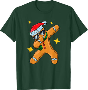 Dabbing Gingerbread Christmas Funny Merry Christmas T-Shirt - T-Shirt | Forest