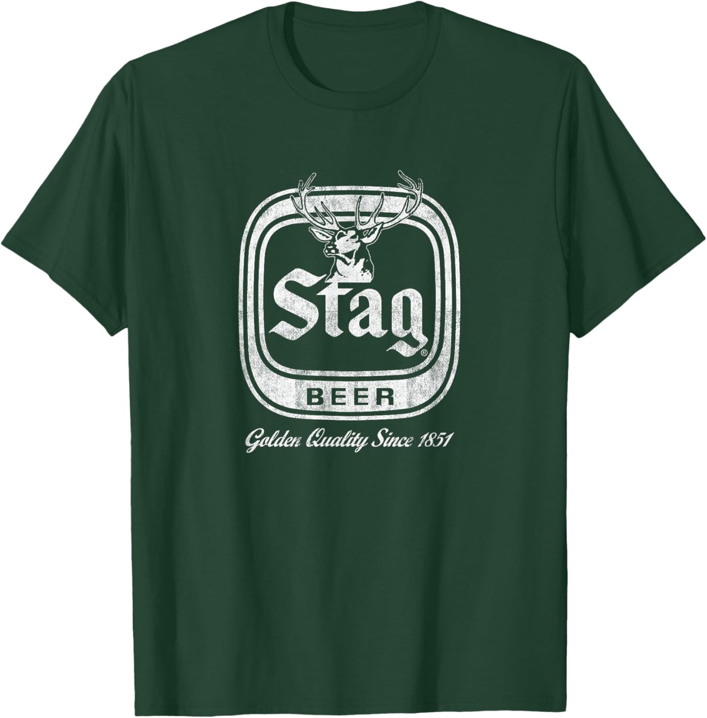 Stag Vintage Style - Pale Logo T-Shirt - T-Shirt | Forest