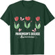 Parkinson's Disease Awareness Month Red Tulips Butterfly T-Shirt - T-Shirt | Forest