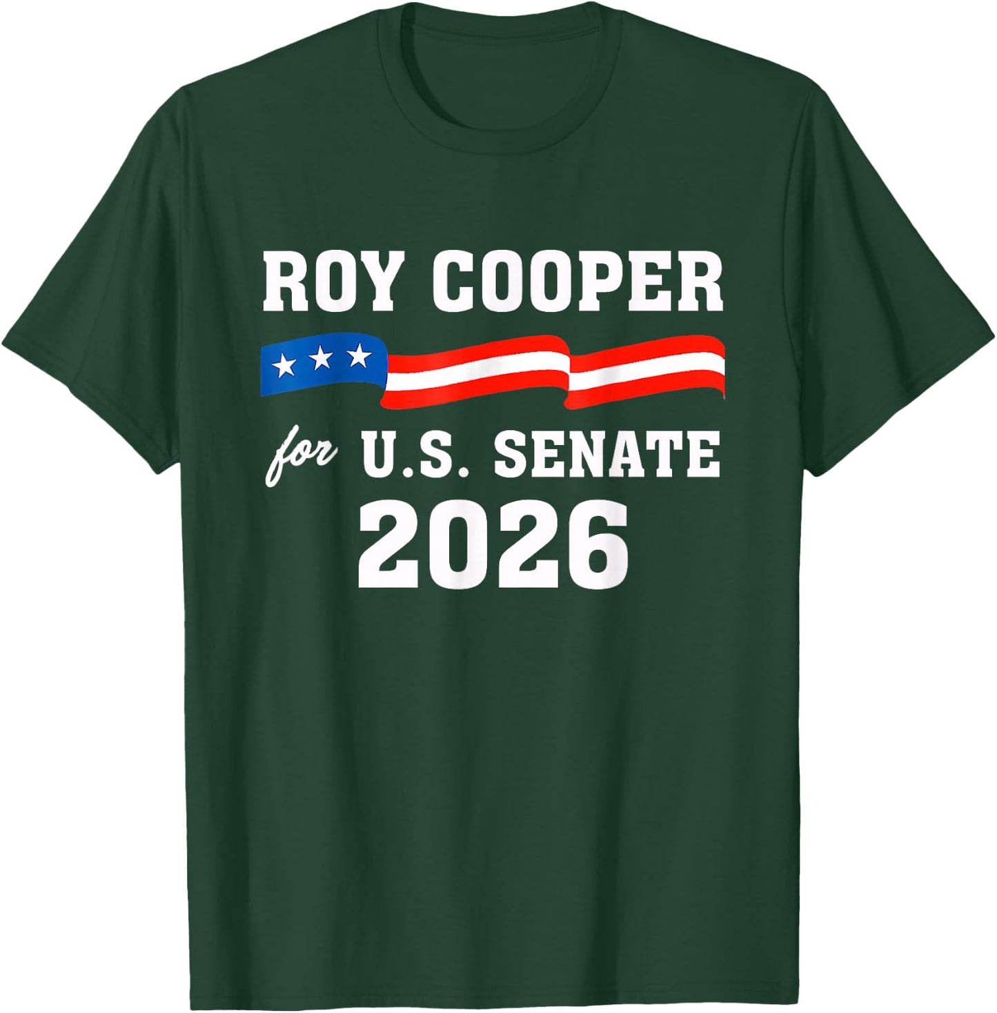Roy Cooper for U.S. Senate from North Carolina 2026 Vintage T-Shirt - T-Shirt | Forest