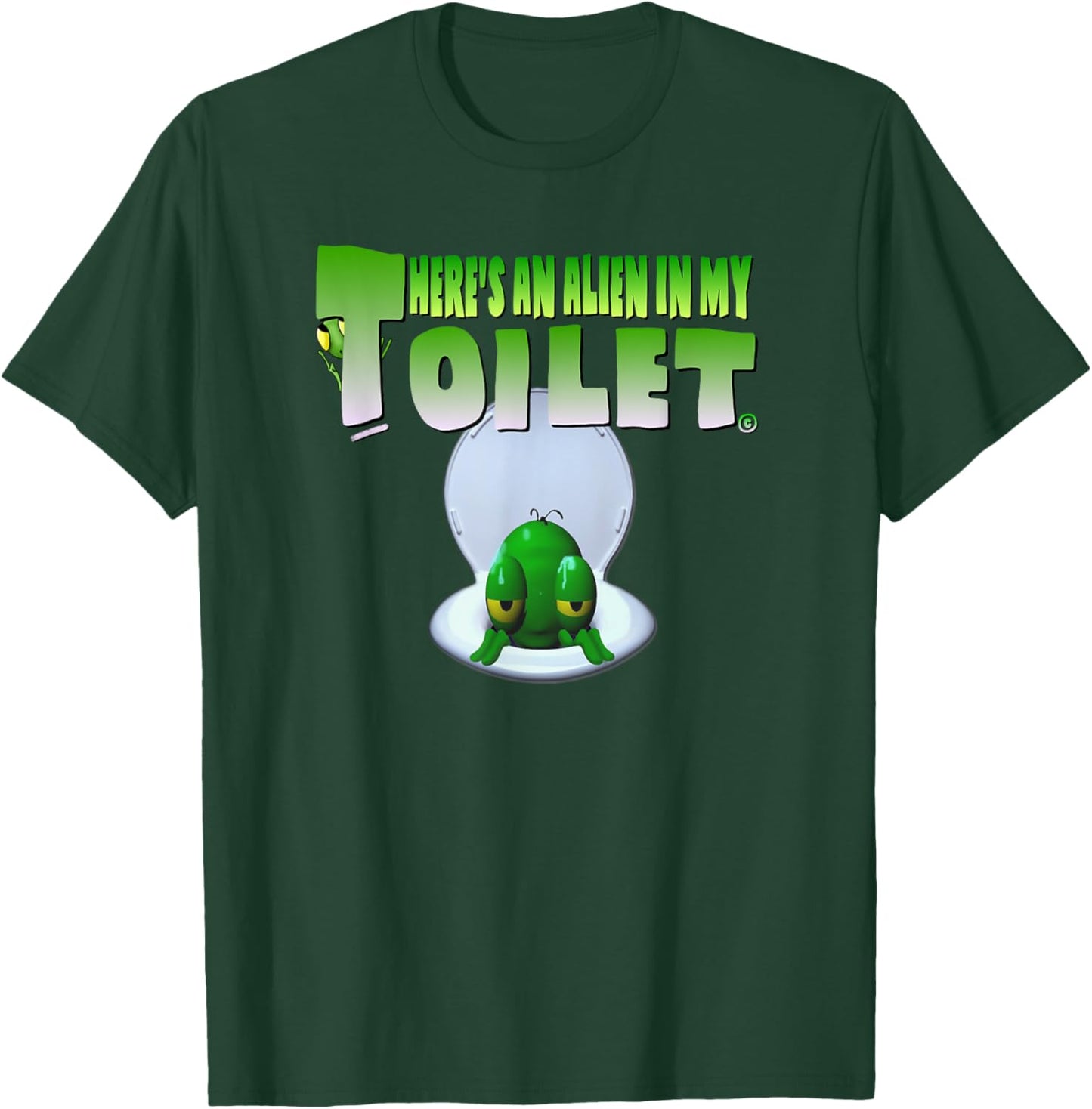 There's an Alien in my Toilet - Iconic Toilet Scene T-Shirt - T-Shirt | Forest