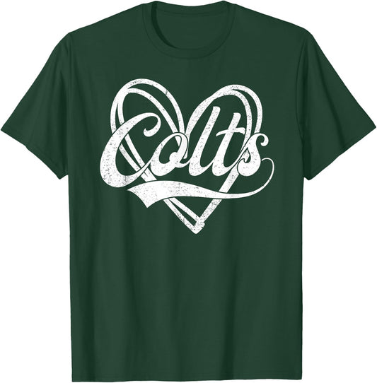 Colts Heart Name Vintage Retro Men Women Kids Girls T-Shirt - T-Shirt | Forest