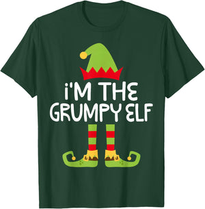 I'm The Grumpy Elf Shirt Adult Kids Matching Christmas Elf T-Shirt - T-Shirt | Forest