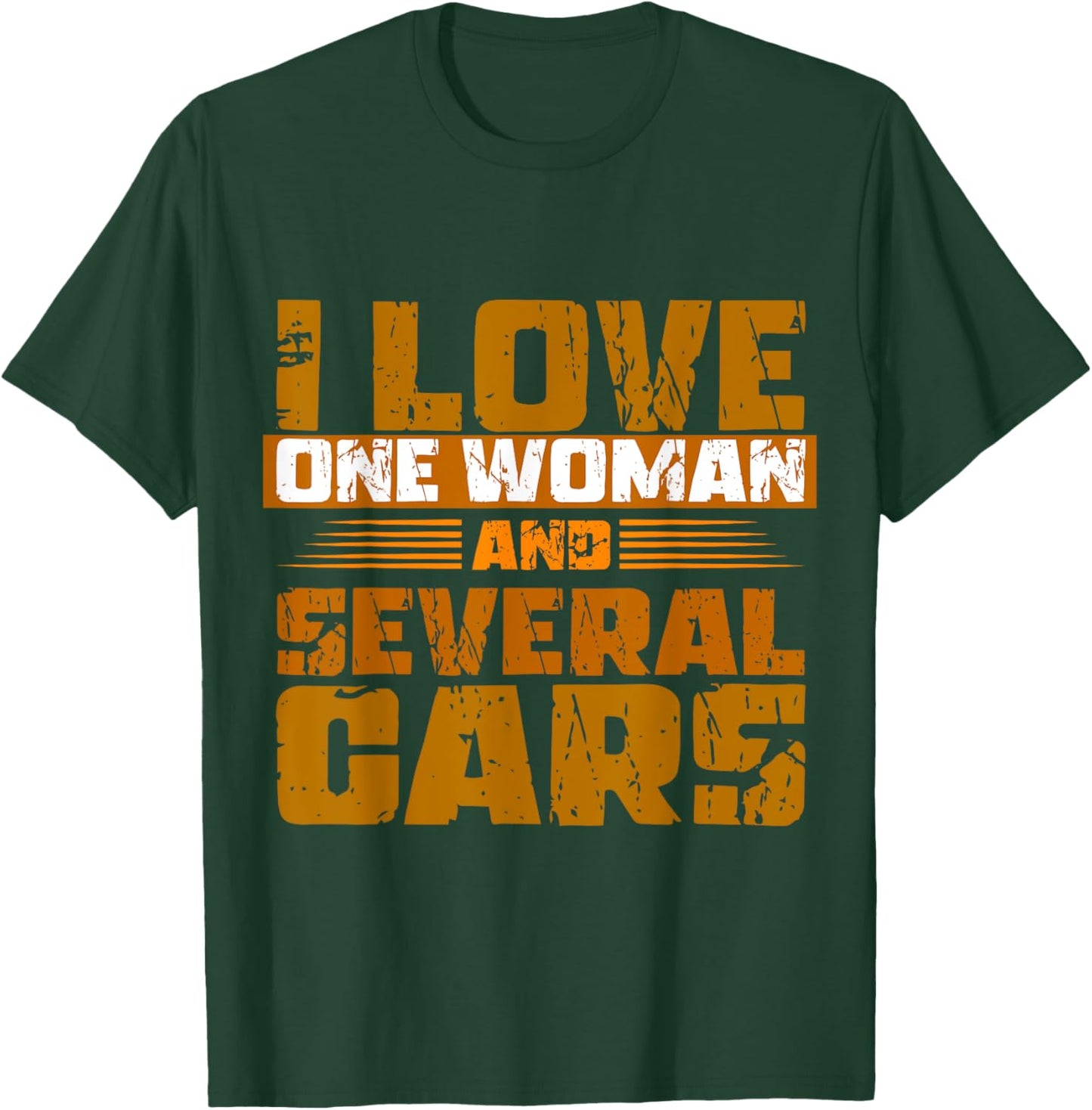 I Love One Woman: Mechanic's Passion One Woman, Many Cars T-Shirt - T-Shirt | Forest