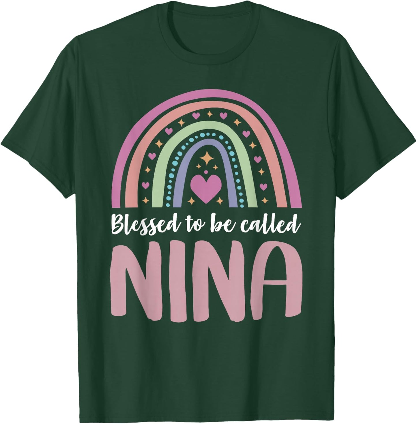 Nina Shirt for Grandma Women Mothers Day Blessed Nina T-Shirt - T-Shirt | Forest
