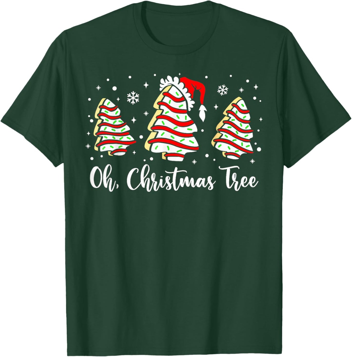 Groovy Oh Christmas Tree Cakes Debbie Becky Jen Cake Lovers T-Shirt - T-Shirt | Forest