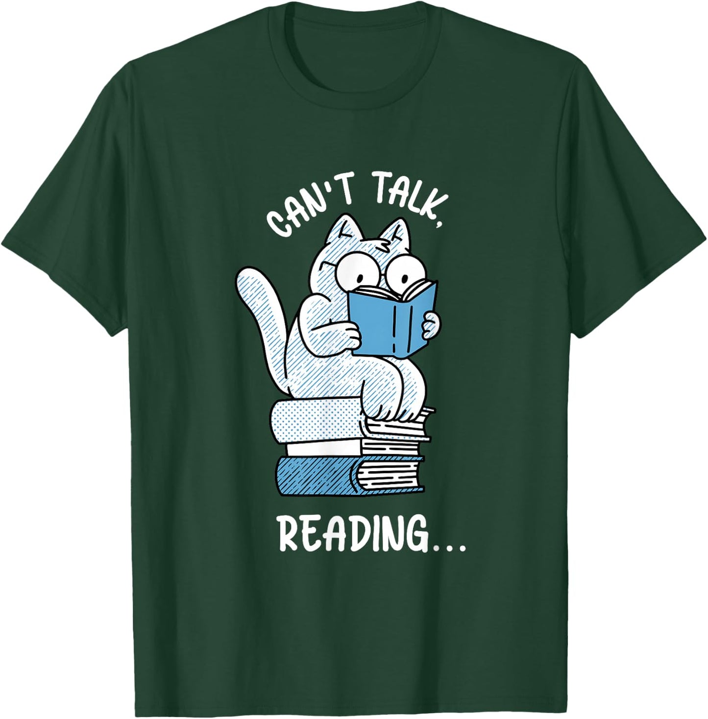 Can't Talk I'm Reading Right Now Word Books T-Shirt - T-Shirt | Forest