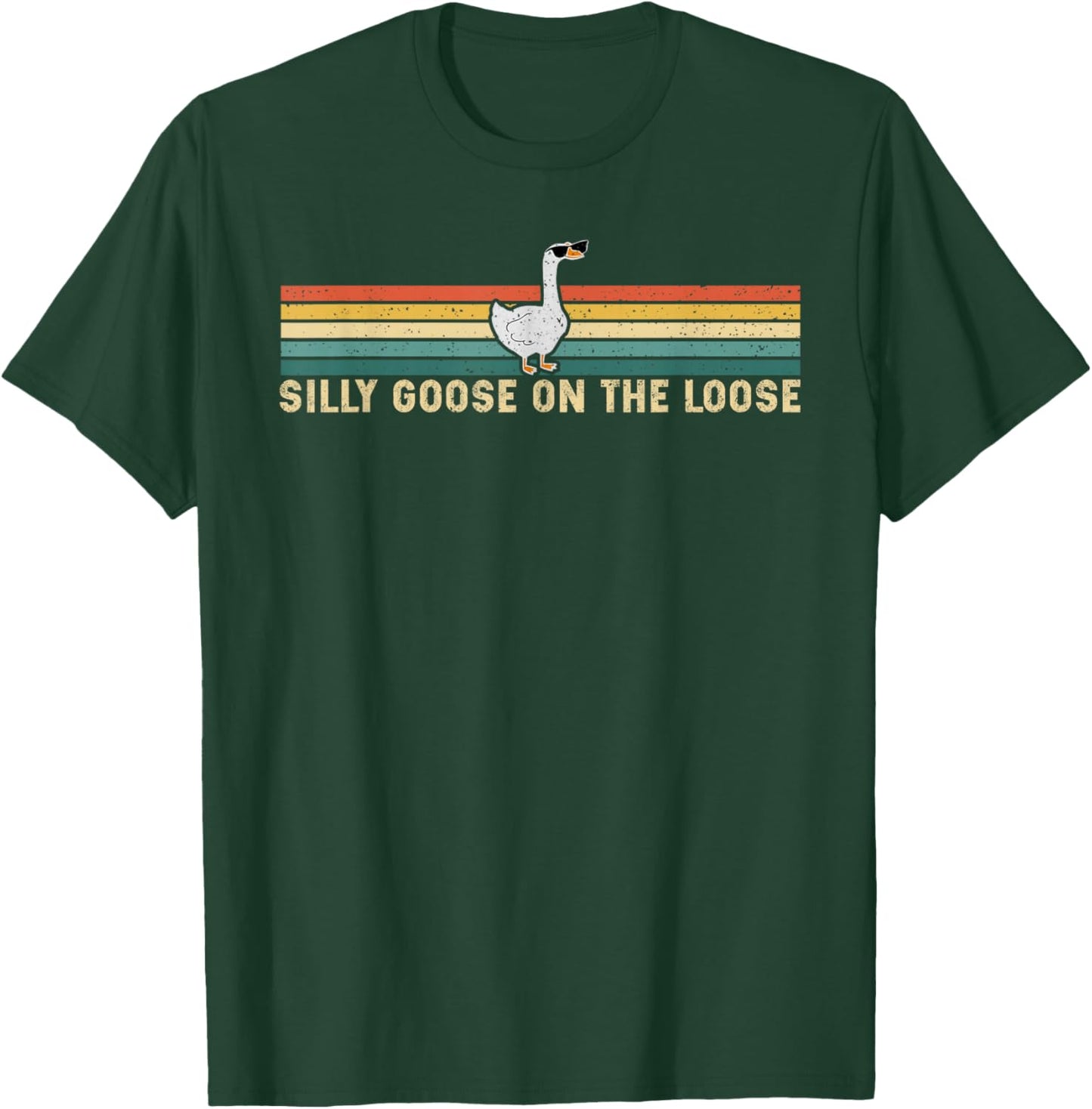 Graphic Men, Funny Shirts , Silly Goose T-Shirt - T-Shirt | Forest