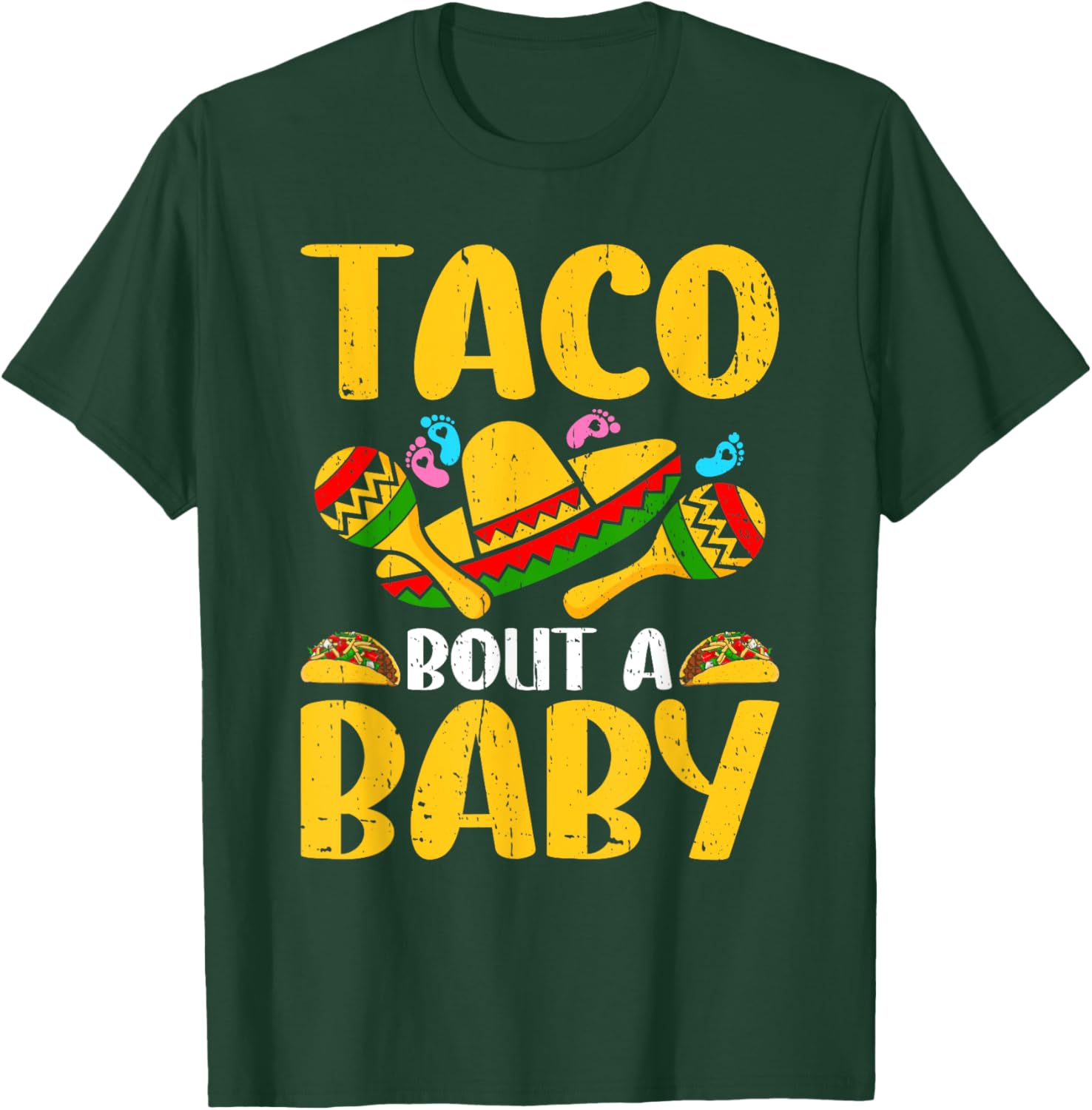Let's Taco Bout A Baby Cinco de Mayo Pregnancy Announcement T-Shirt - T-Shirt | Forest
