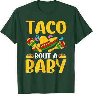 Let's Taco Bout A Baby Cinco de Mayo Pregnancy Announcement T-Shirt - T-Shirt | Forest