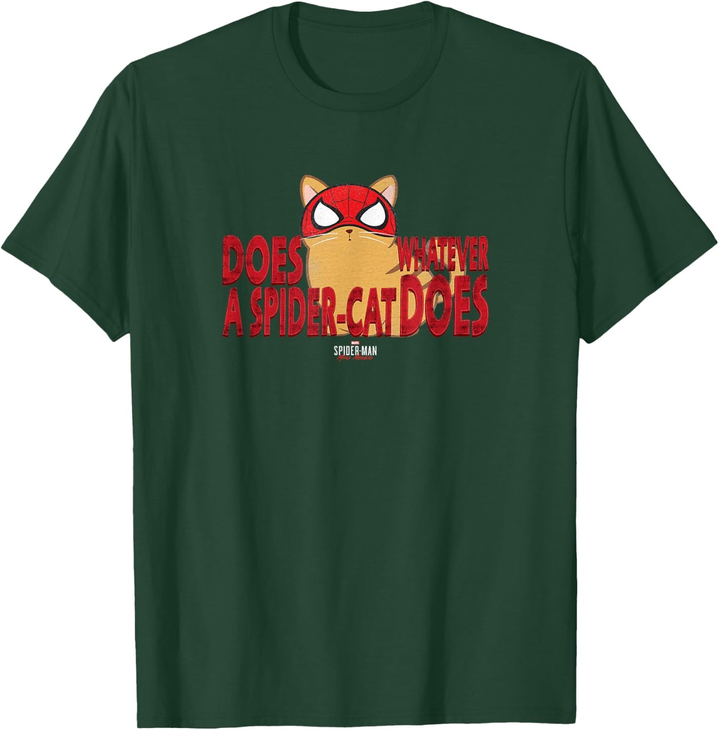 Marvel Spider-Man: Miles Morales Spider-Cat Does Whatever T-Shirt - T-Shirt | Forest