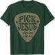 Guitar Pick Jesus Christian Music Guitarist Pastor Retro T-Shirt - T-Shirt | Forest