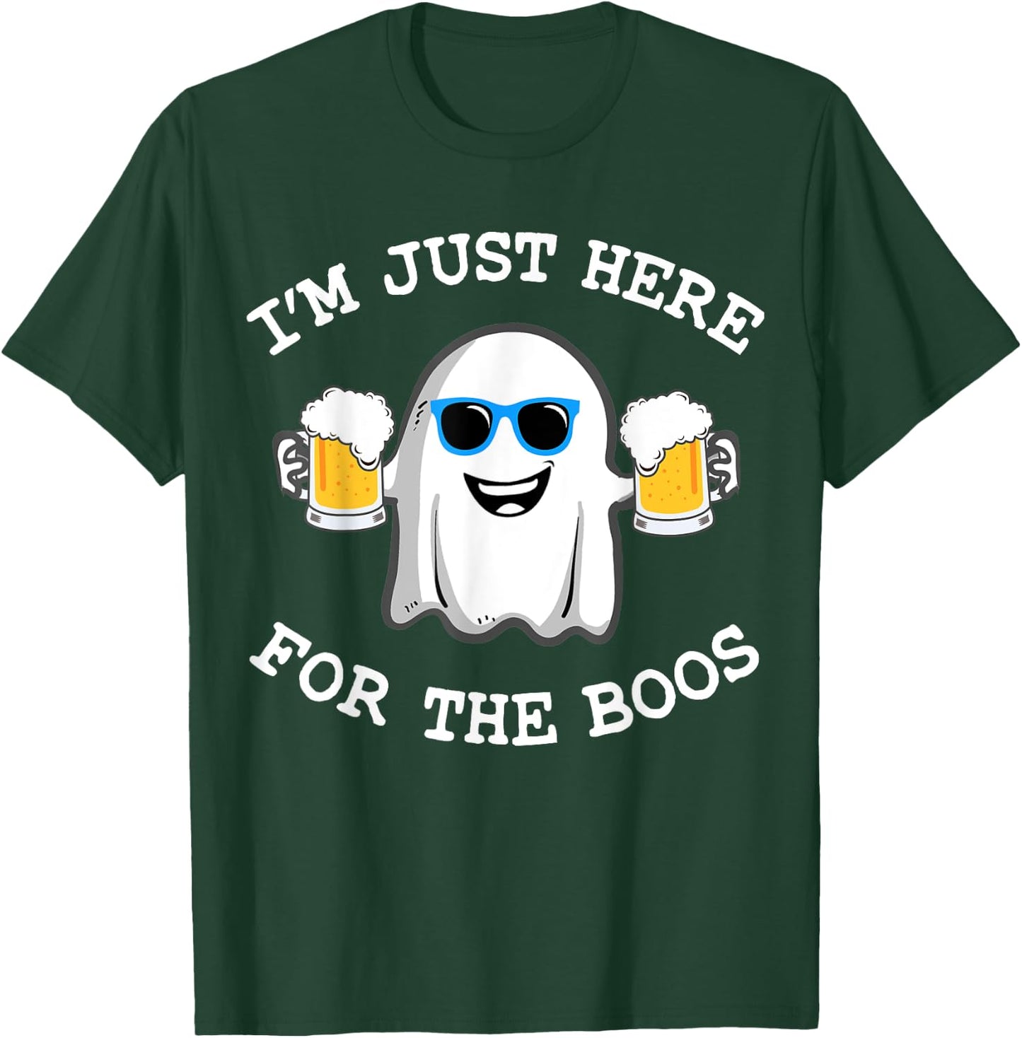 Funny Halloween I'm just here for the boos costume gift T-Shirt - T-Shirt | Forest