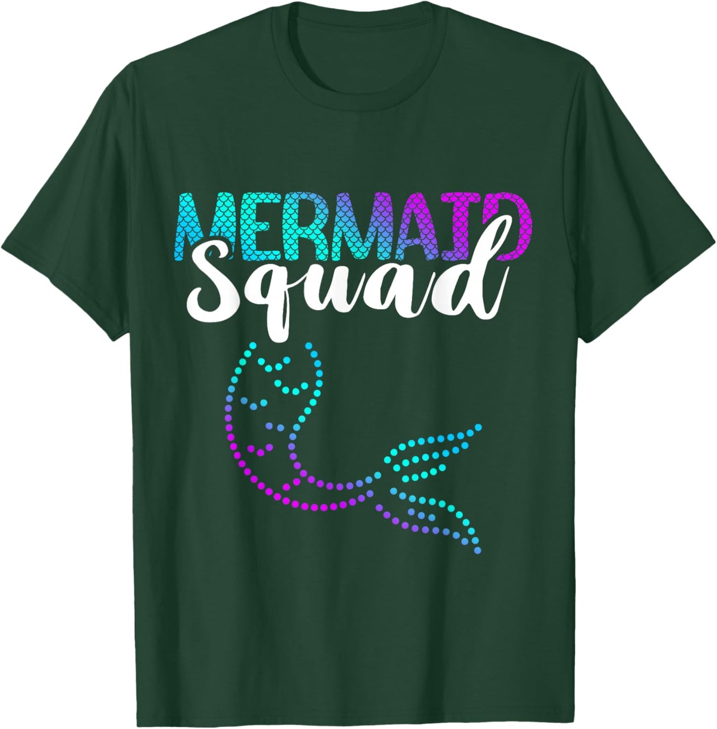 Mermaid Squad Tail Clamshell Sea Creature Aqua Marine T-Shirt - T-Shirt | Forest