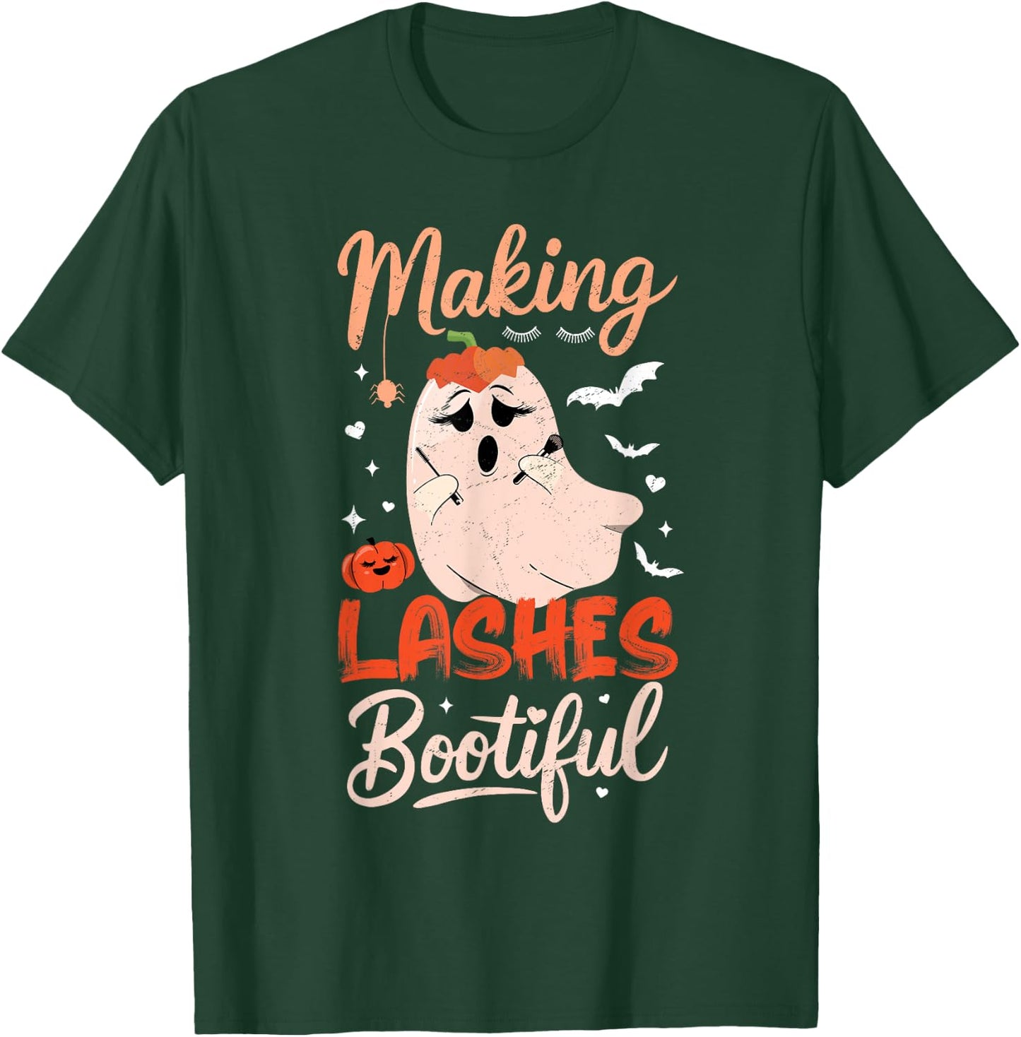 Funny Making Lashes Bootiful Halloween Costume Lash Tech T-Shirt - T-Shirt | Forest