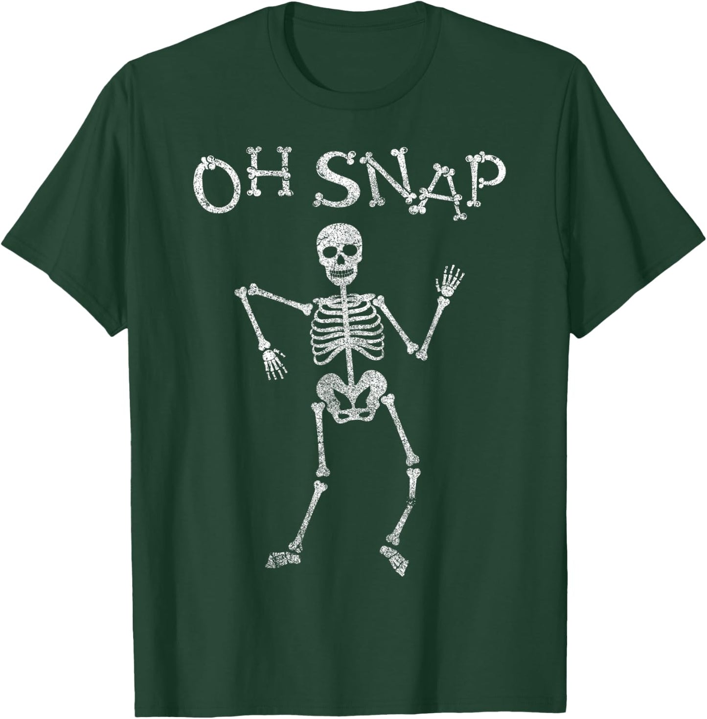 Funny Skeleton Oh Snap Halloween Night Party Costume T-Shirt - T-Shirt | Forest