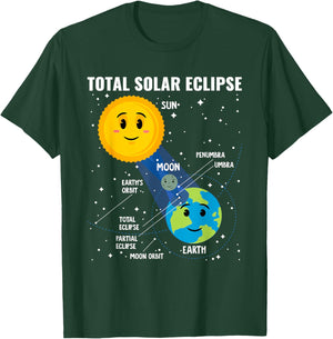 Solar Eclipse 2024 Infographic Funny Skywatcher Astronomy T-Shirt - T-Shirt | Forest