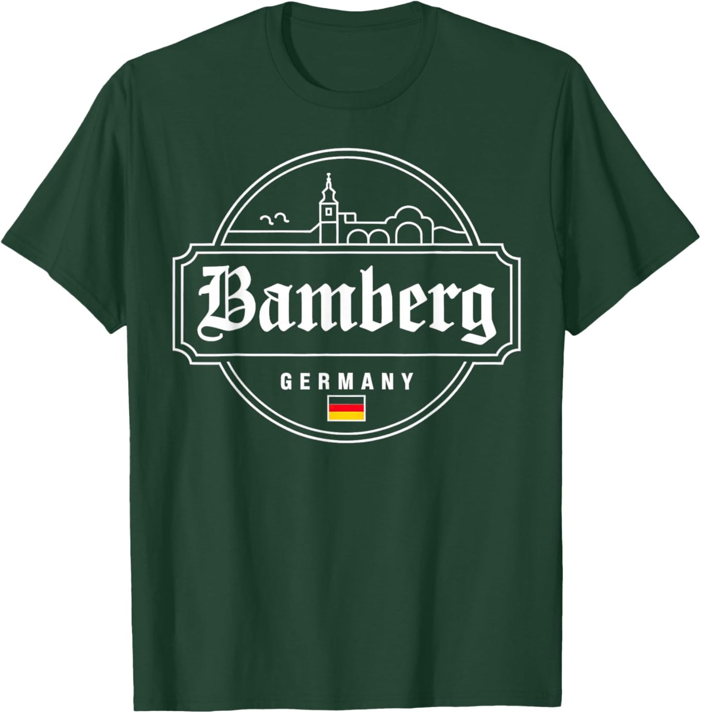 Bamberg Germany City Travel Iconic Design T-Shirt - T-Shirt | Forest