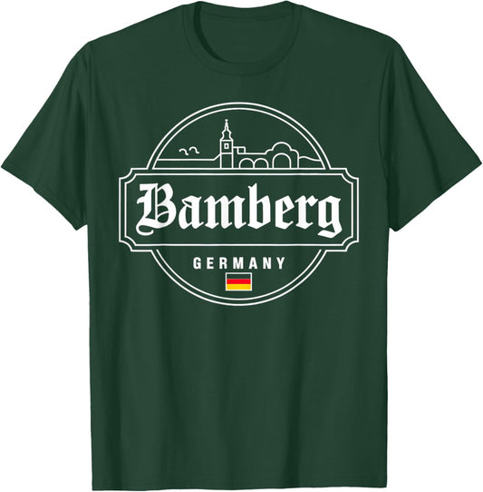 Bamberg Germany City Travel Iconic Design T-Shirt - T-Shirt | Forest