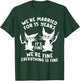 15th Wedding Anniversary 15 Years Married Its Fine Cat Funny T-Shirt - T-Shirt | Forest