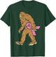 Bigfoot Sasquatch Funny Pink Ribbon Breast Cancer Awareness T-Shirt - T-Shirt | Forest