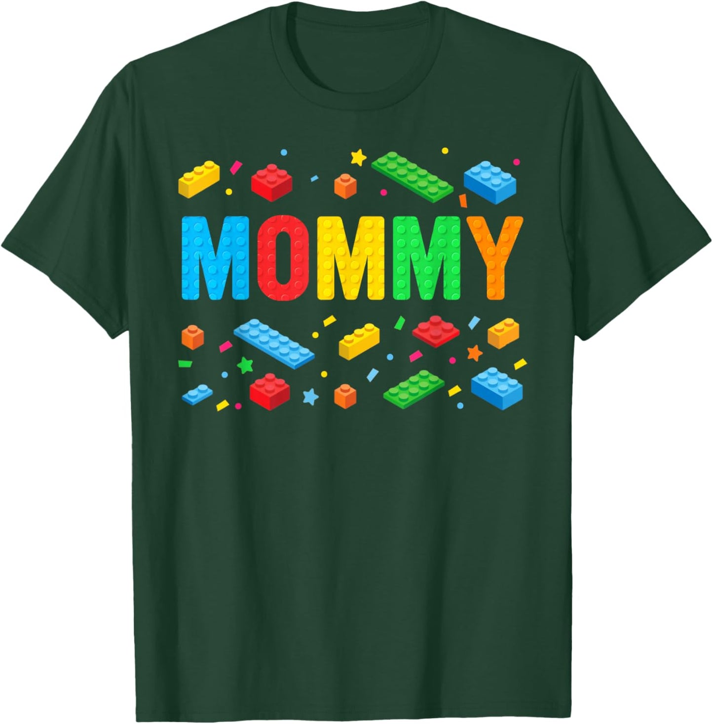 Mommy Master Builder Building Bricks Blocks Family Matching T-Shirt - T-Shirt | Forest
