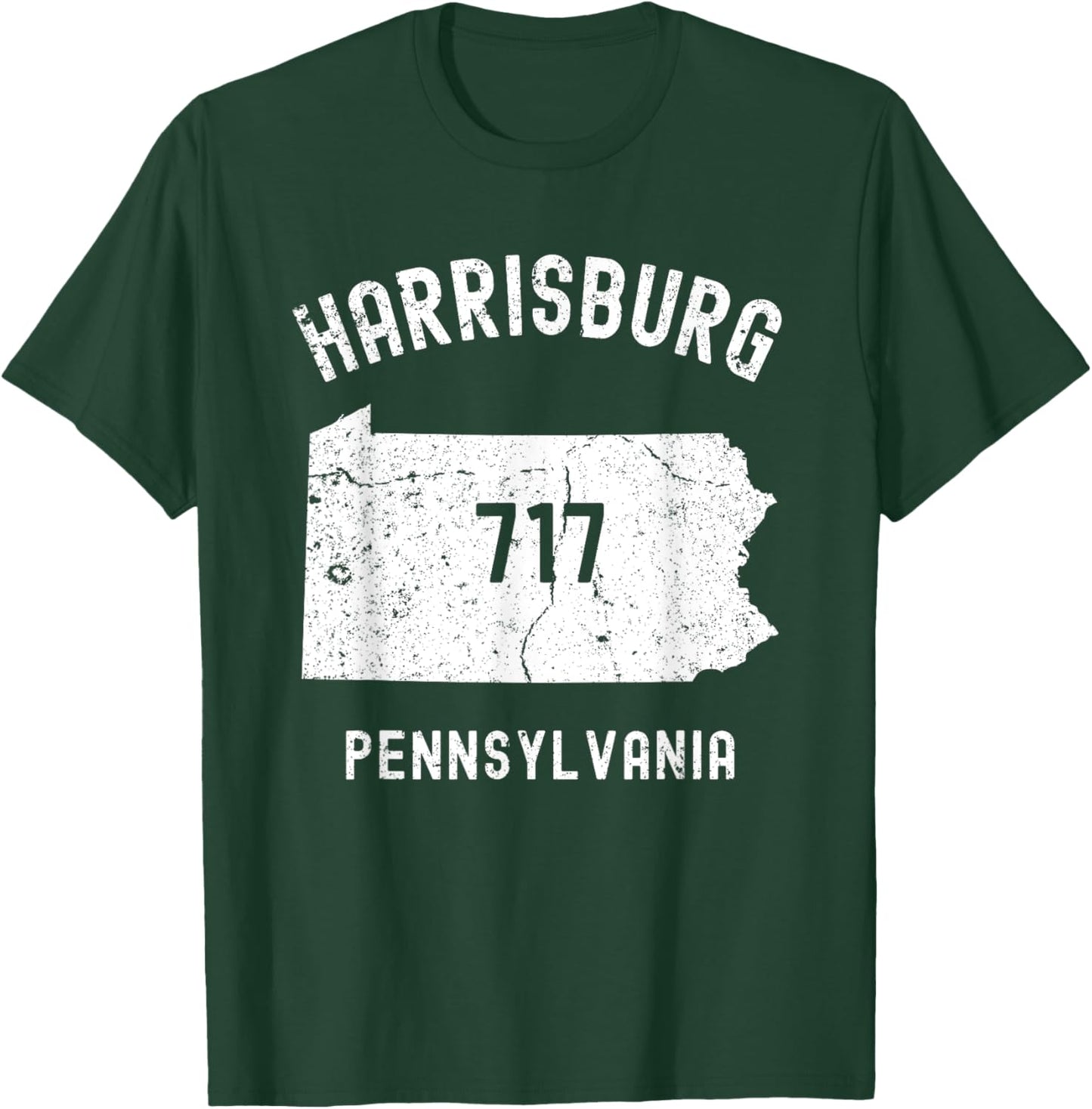 Harrisburg Pennsylvania PA 717 Vintage Athletic Style T-Shirt - T-Shirt | Forest