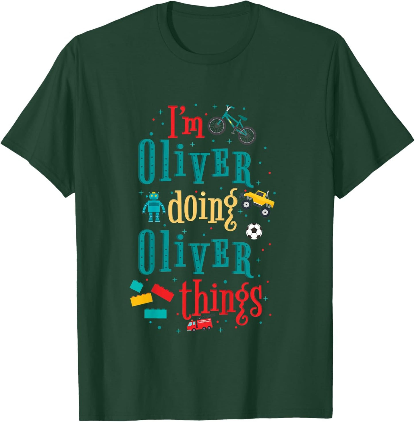 Kids I'm Oliver Doing Oliver Things Cute Boys T-Shirt - T-Shirt | Forest