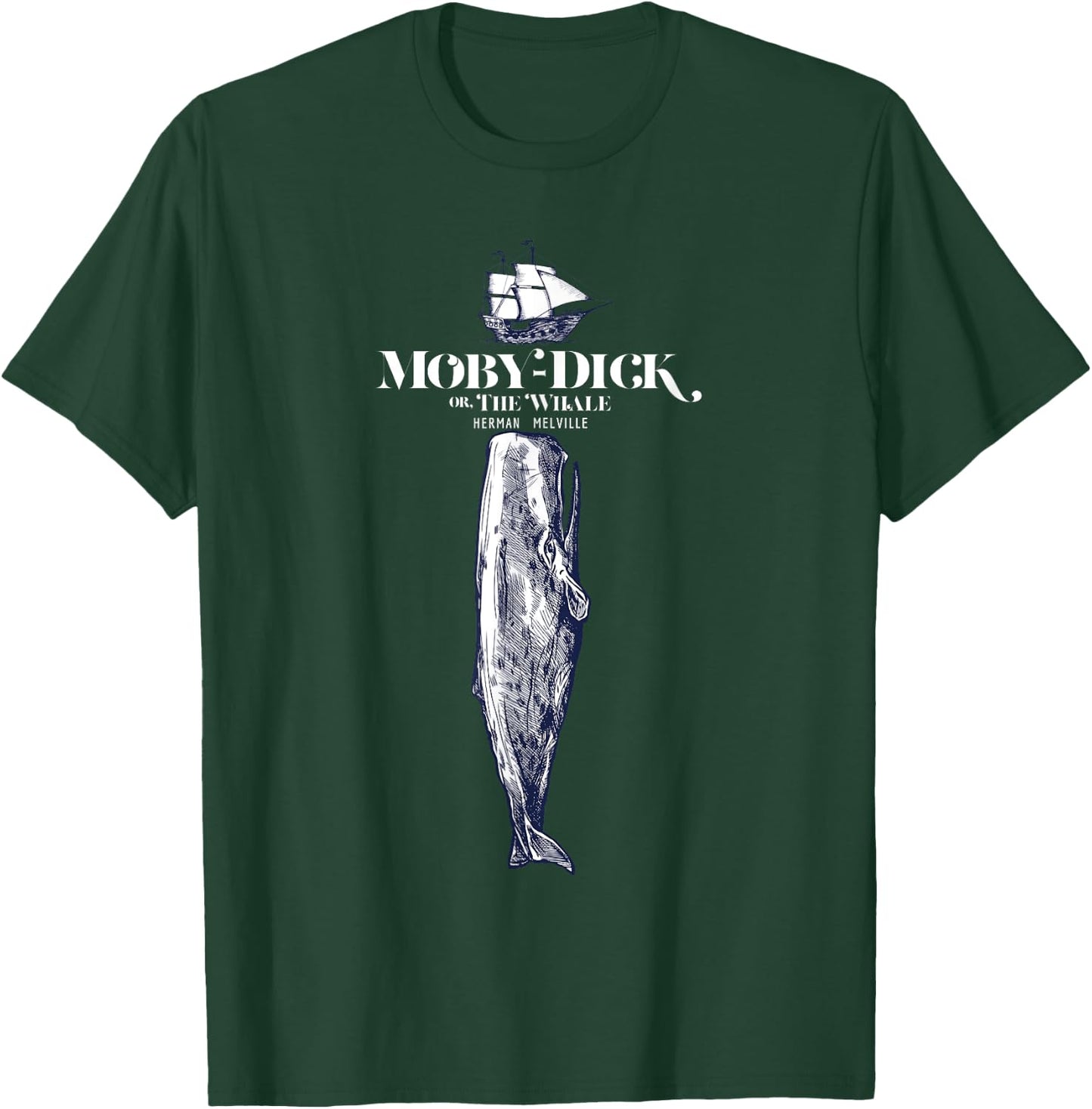 Moby Dick, Herman Melville whale literary gift T-Shirt - T-Shirt | Forest