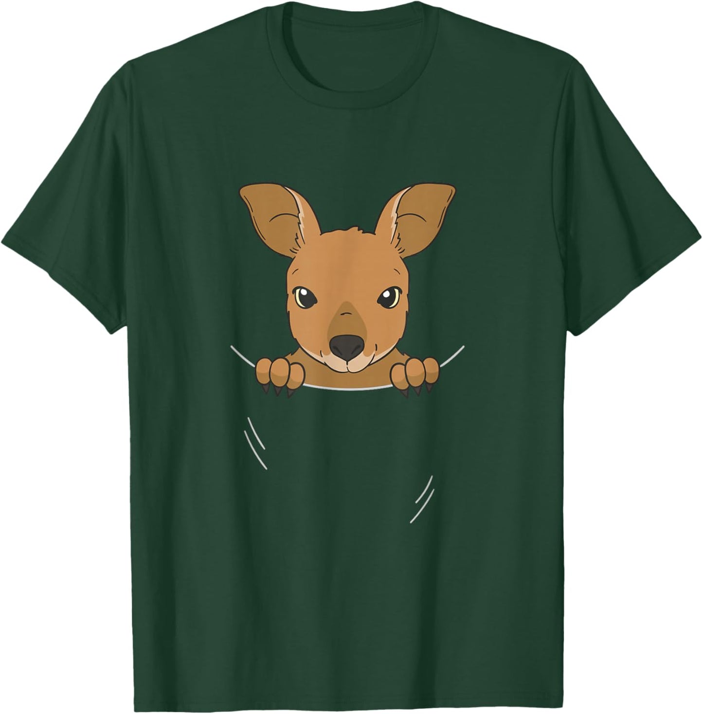 Cute Baby Kangaroo In Belly Bag T-Shirt - T-Shirt | Forest
