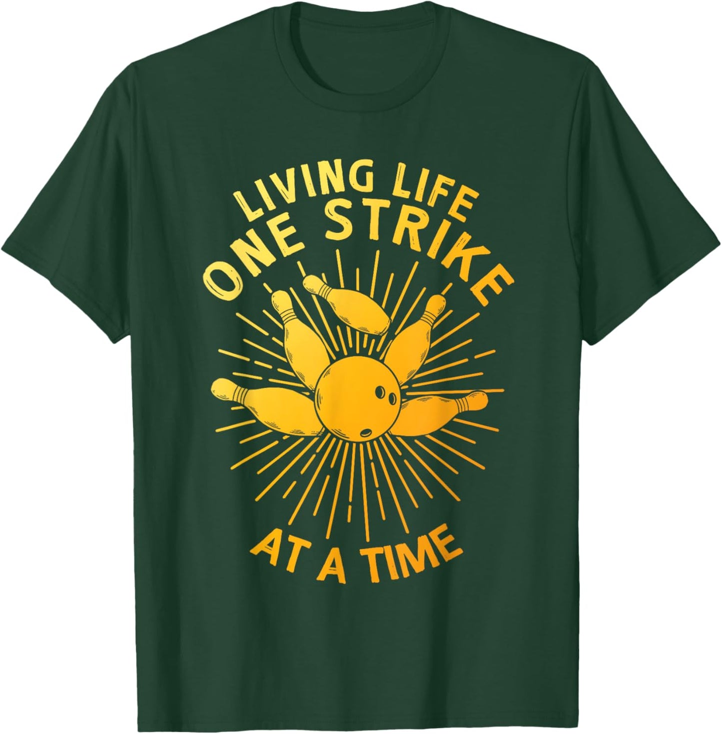 Cool Bowling Art Women Kids Strike Team Gag Bowler T-Shirt - T-Shirt | Forest