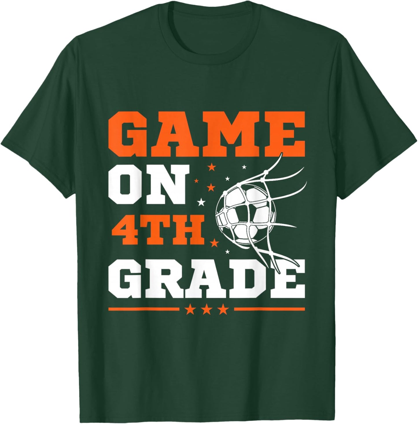 Soccer Game On 4th Grade Back To School Cute Sports Boys T-Shirt - T-Shirt | Forest