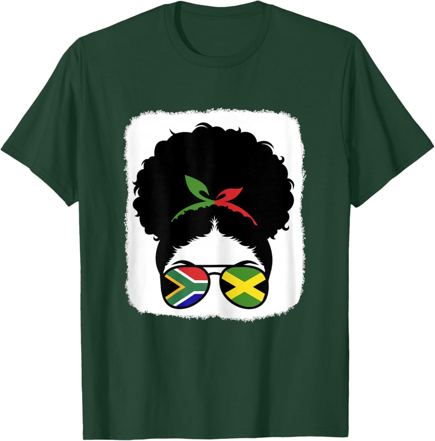 South Africa and Jamaica Mix Half South African Jamaican T-Shirt - T-Shirt | Forest