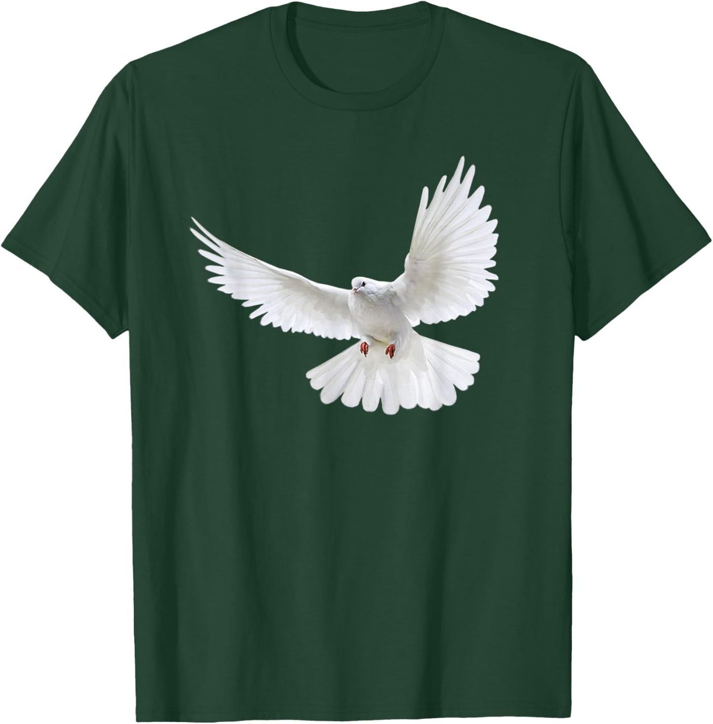 Beautiful Flying Peaceful White Dove Photo Silhouette T-Shirt - T-Shirt | Forest