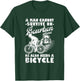 A Man Cannot Survive On Bourbon Alone Bicycle Cycling Biker T-Shirt - T-Shirt | Forest