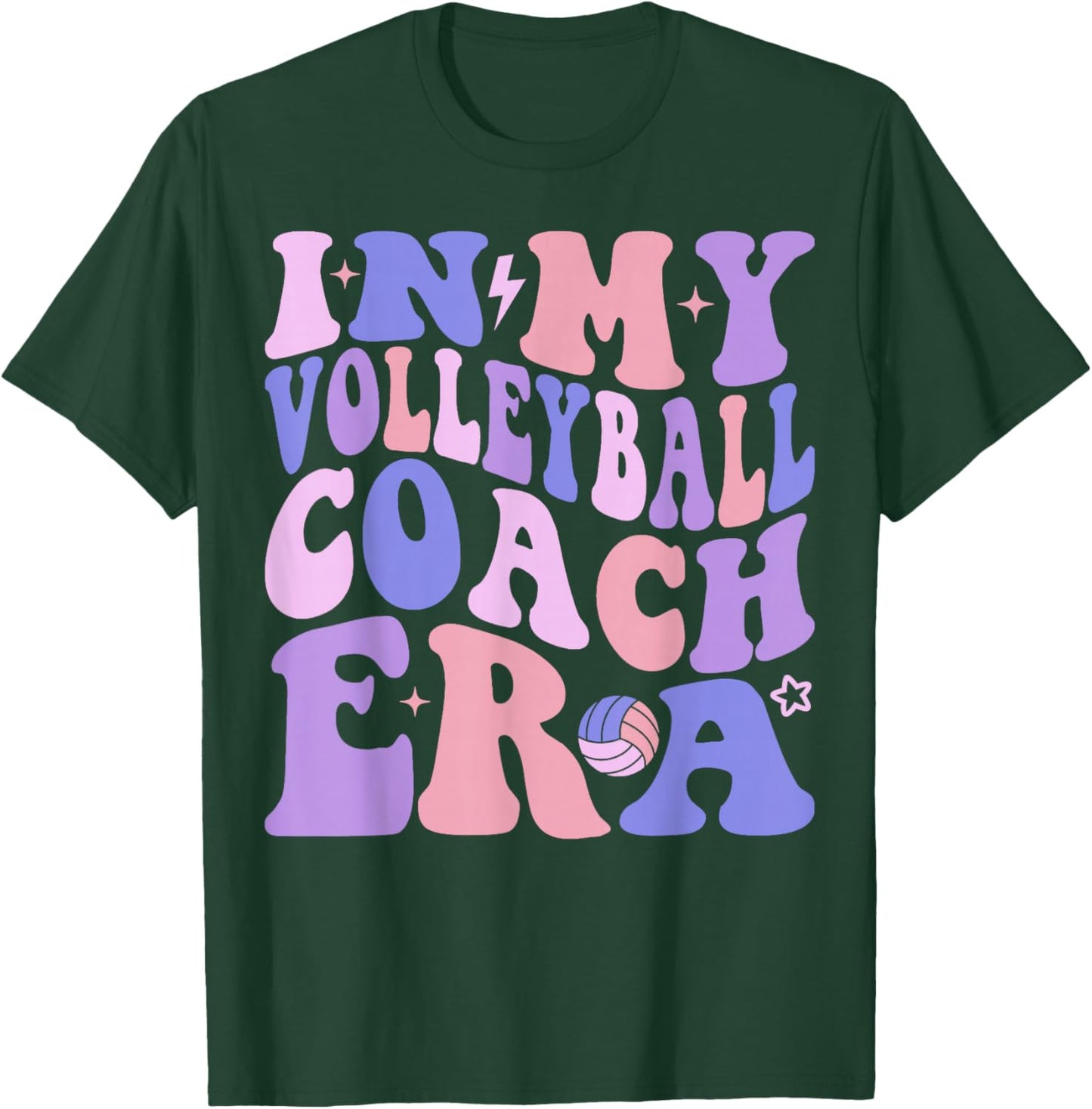 In My Volleyball Coach Era Volleyball Lover Coach Sports T-Shirt - T-Shirt | Forest