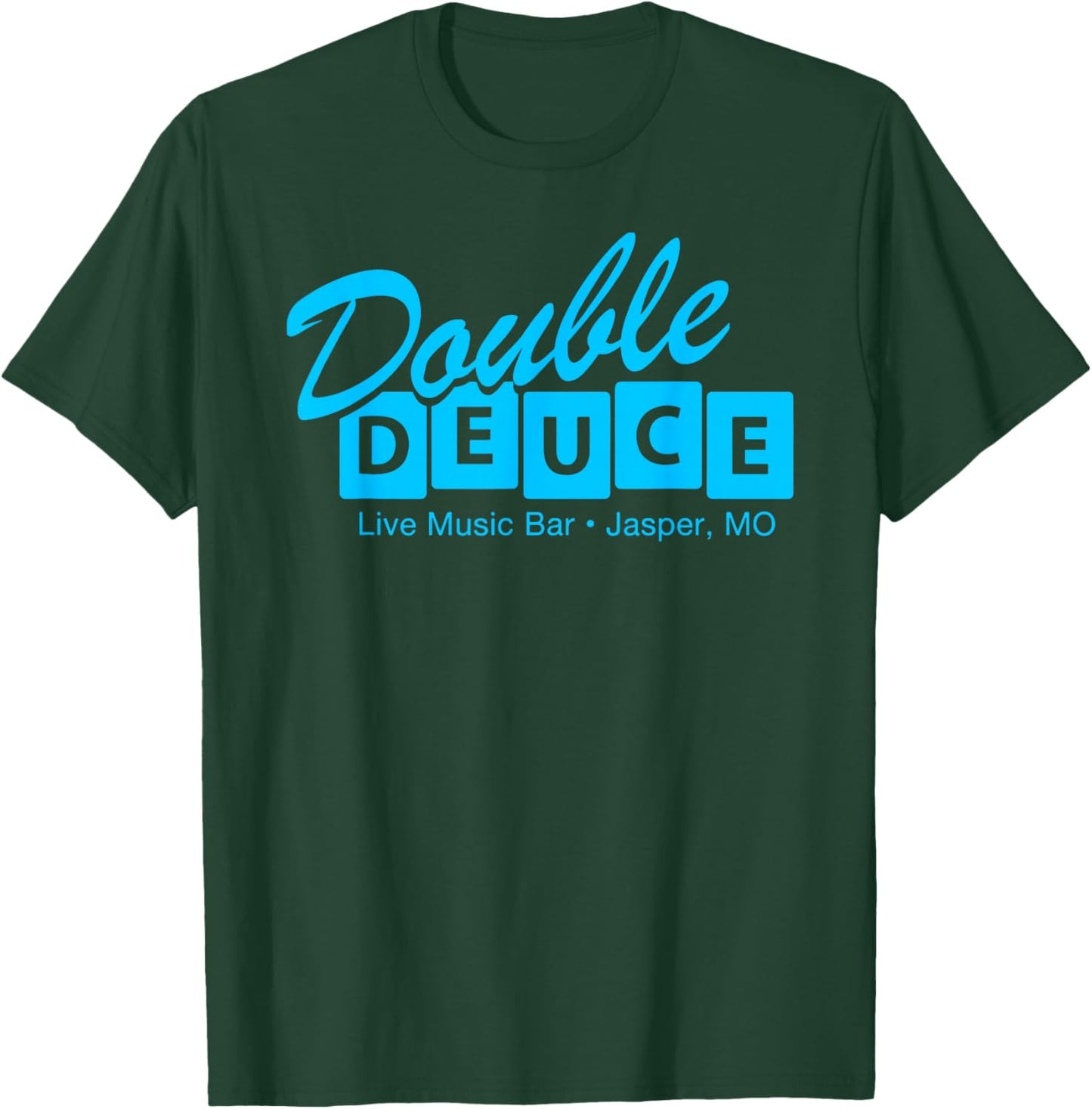 Double Deuce Funny Retro Road Side Bar House T-Shirt - T-Shirt | Forest