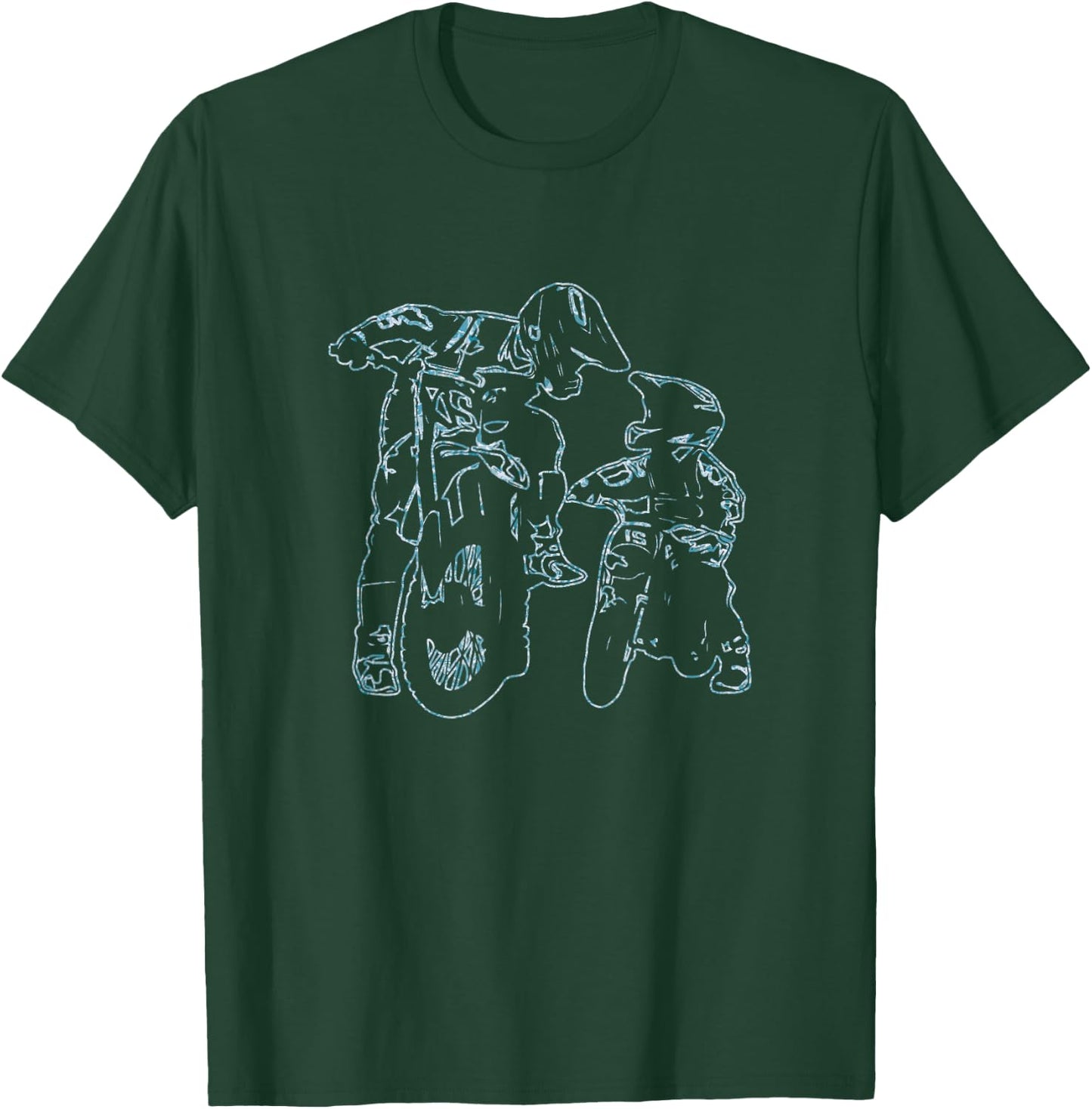 Father Son Dirt Bike Riding MX Motocross Biker T-Shirt - T-Shirt | Forest