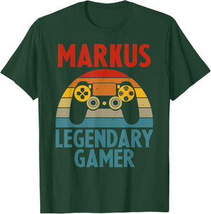 MARKUS Gift Name Personalized Funny Gaming Geek Birthday T-Shirt - T-Shirt | Forest