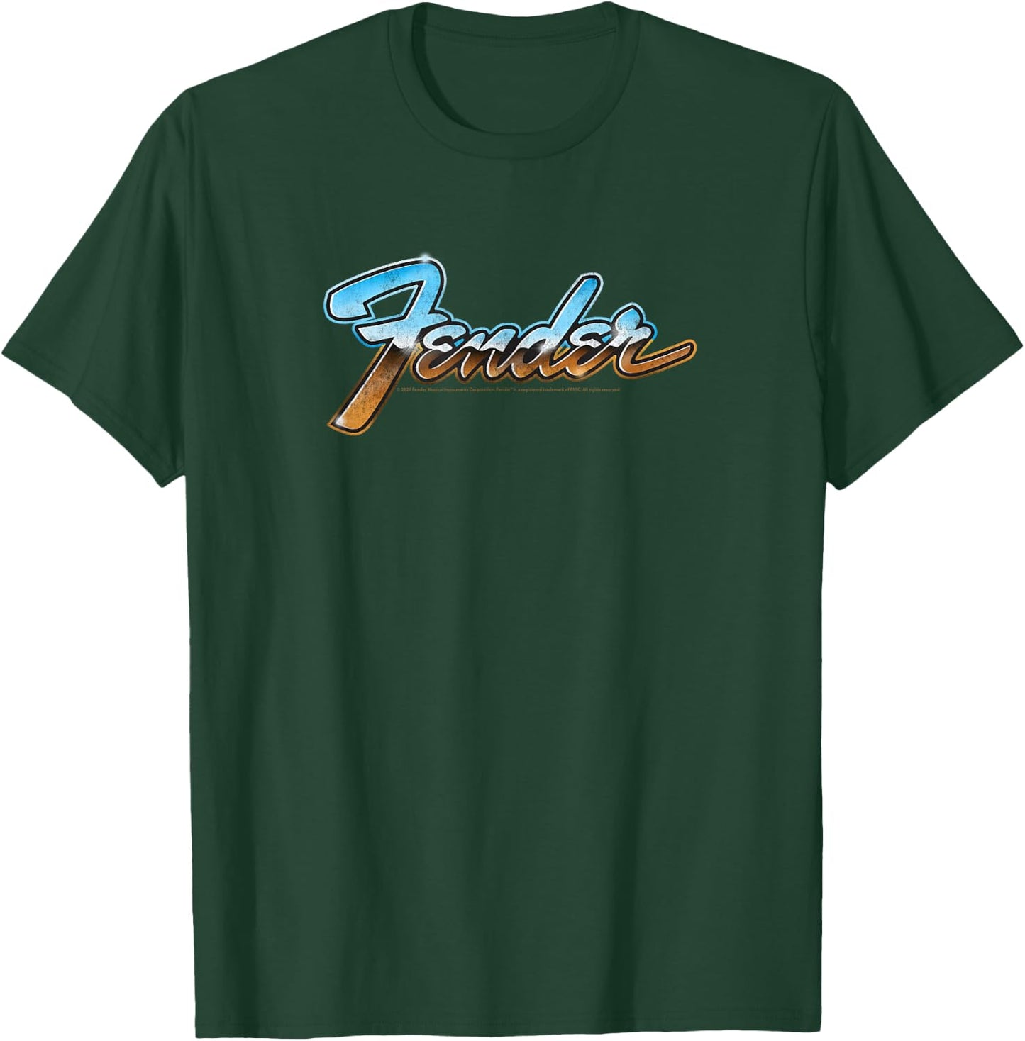 Fender Chrome Logo T-Shirt - T-Shirt | Forest