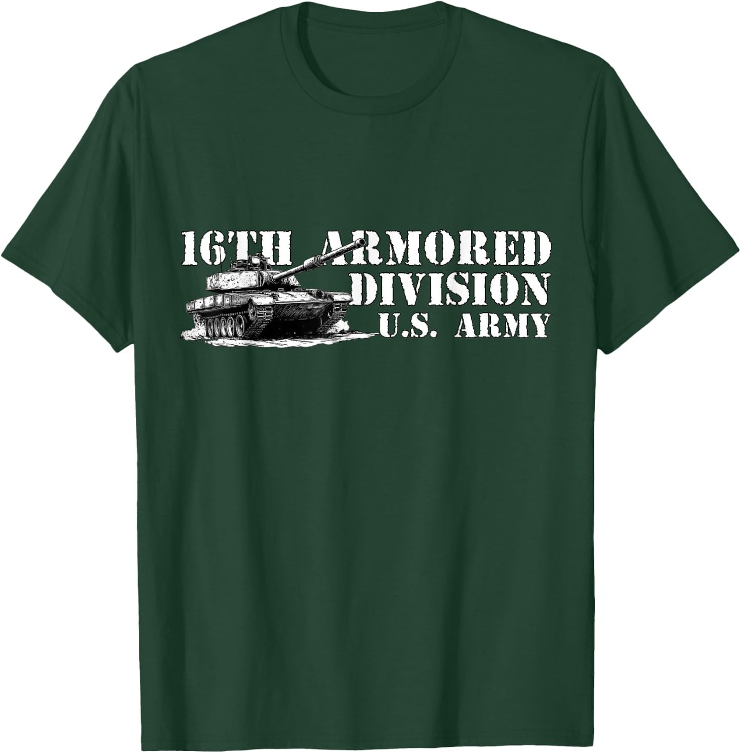 16th Armored Division Armadillo Division Retro Veterans Day T-Shirt - T-Shirt | Forest