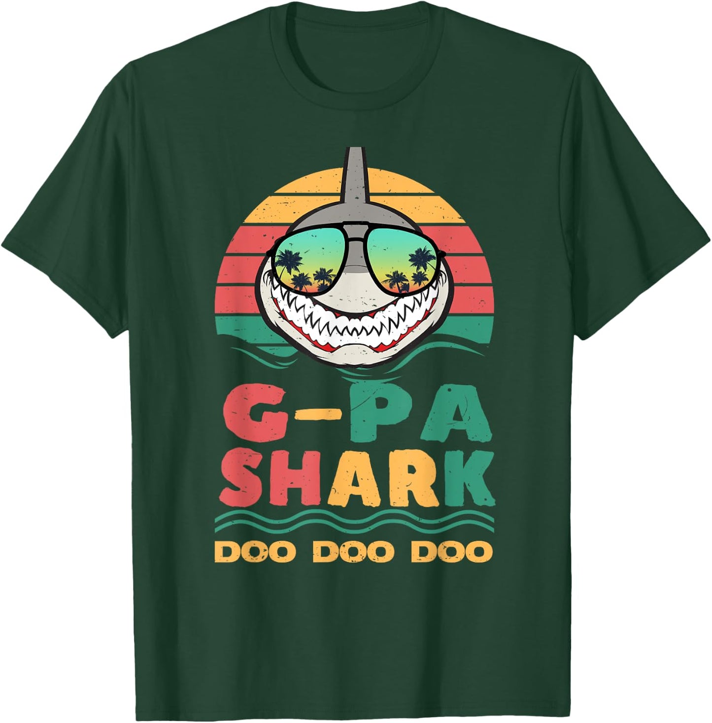 G-pa Shark Father's Day Papa Dad Grandpa Men Gift T-Shirt - T-Shirt | Forest