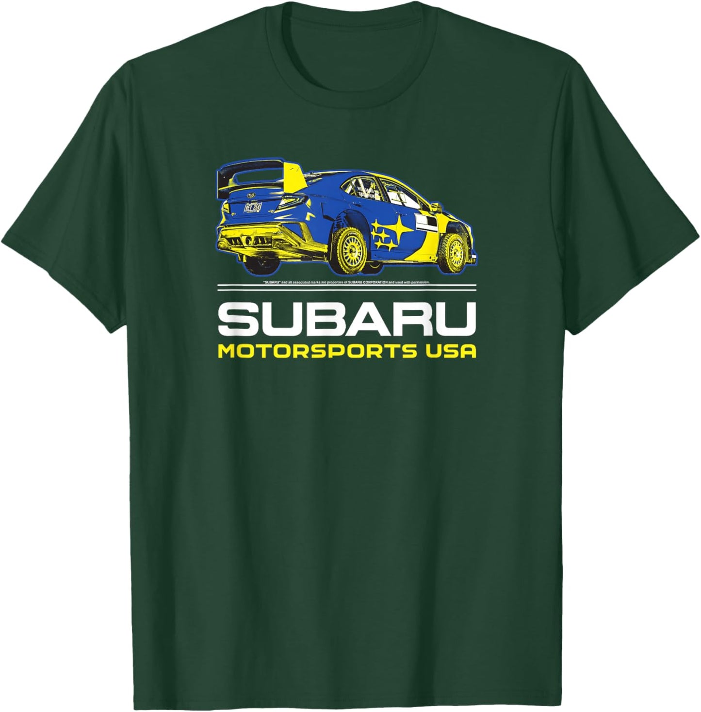 Subaru Rally Car Colorful Racing Logo Sports Car Brand T-Shirt - T-Shirt | Forest