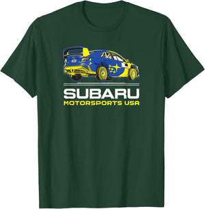 Subaru Rally Car Colorful Racing Logo Sports Car Brand T-Shirt - T-Shirt | Forest