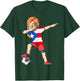 Dabbing Soccer Girl Puerto Rico Jersey Puerto Rican T-Shirt - T-Shirt | Forest
