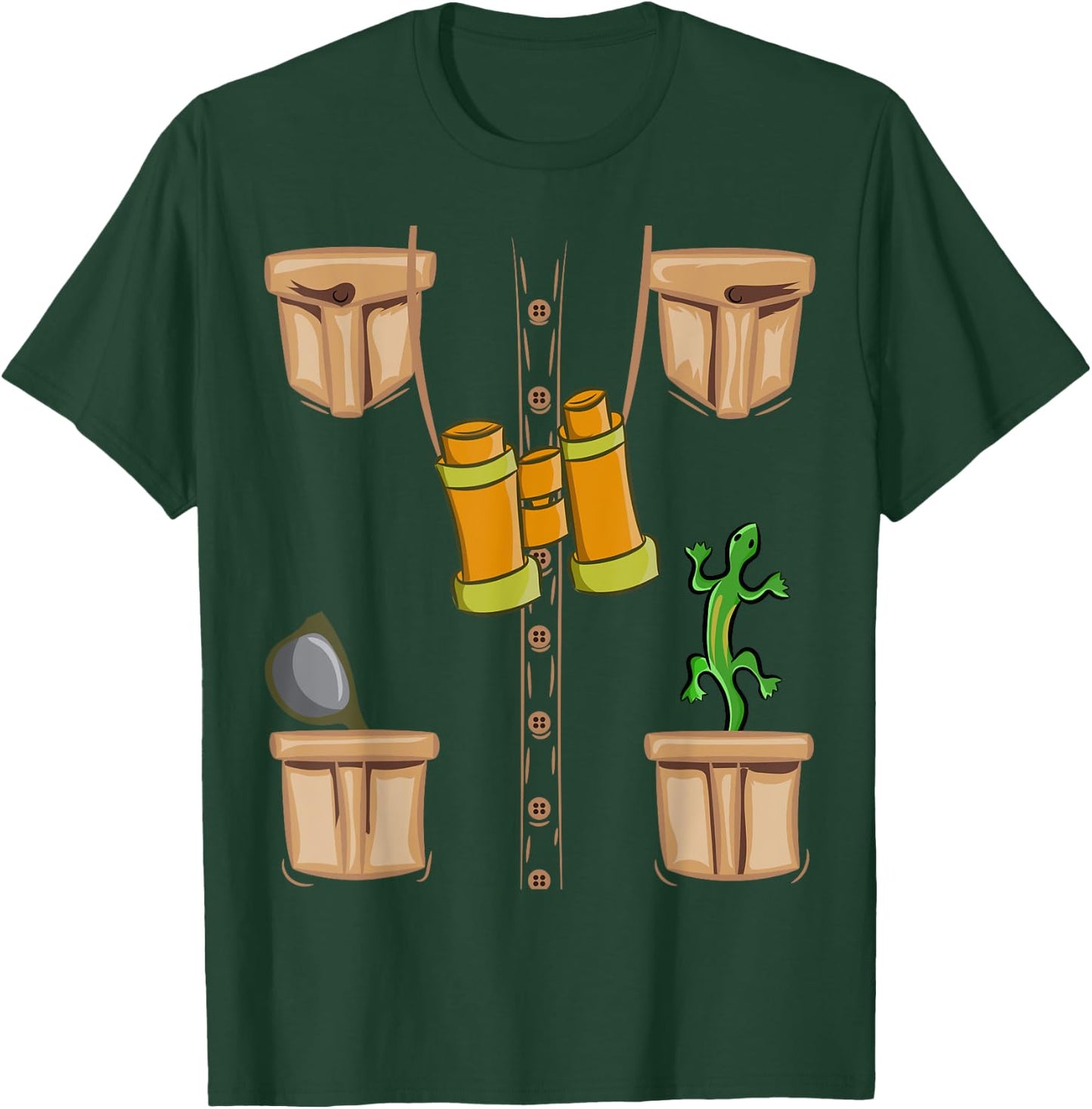 Halloween Animal Zookeeper, Jungle Safari Explorer Vest Kids T-Shirt - T-Shirt | Forest